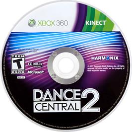 Cartridge artwork for Dance Central 2 on the Microsoft Xbox 360.